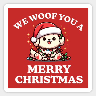 We Woof You A Merry Christmas Sticker